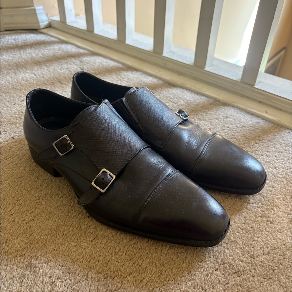 Aldo Men's Black Double Monk Strap Oxfords